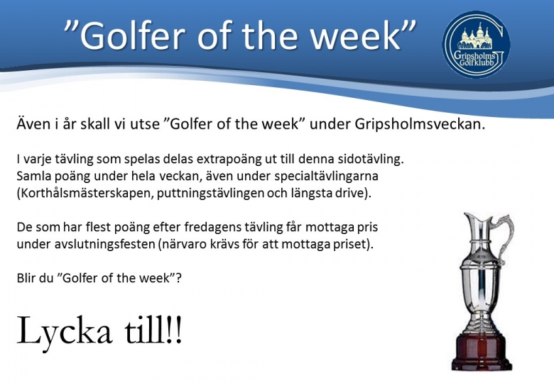 Golfer of the week 2014